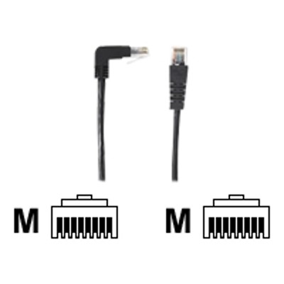 Black Box EVNSL27E 0003 90DS SpaceGAIN Down to Straight Patch cable RJ 45 M to RJ 45 M 3 ft UTP CAT 5e 180° connector 90° connector molded st