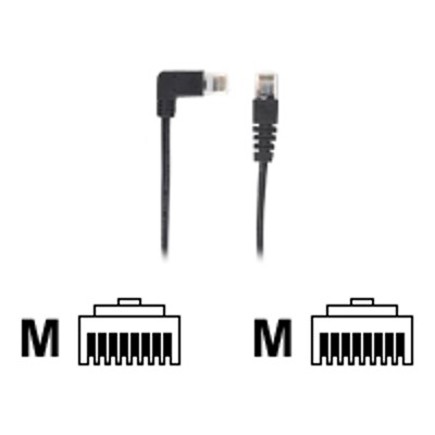 Black Box EVNSL27E 0015 90DS SpaceGAIN Down to Straight Patch cable RJ 45 M to RJ 45 M 15 ft UTP CAT 5e 180° connector 90° connector molded s