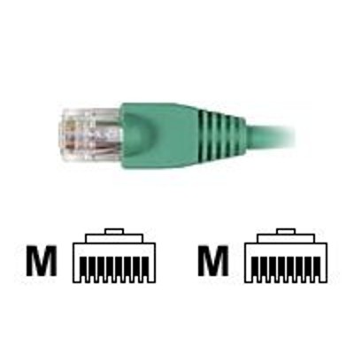 Black Box EVNSL642 0001 25PAK GigaTrue Patch cable RJ 45 M to RJ 45 M 1 ft CAT 6 stranded snagless booted green pack of 25