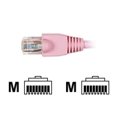 Black Box EVNSL646 0010 25PAK GigaTrue Patch cable RJ 45 M to RJ 45 M 10 ft CAT 6 stranded snagless booted pink pack of 25