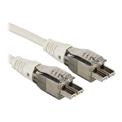 Black Box EVNSL74 80 001M Patch cable TERA 4 pair M to TERA 4 pair M 3.3 ft SFTP CAT 7 stranded halogen free white