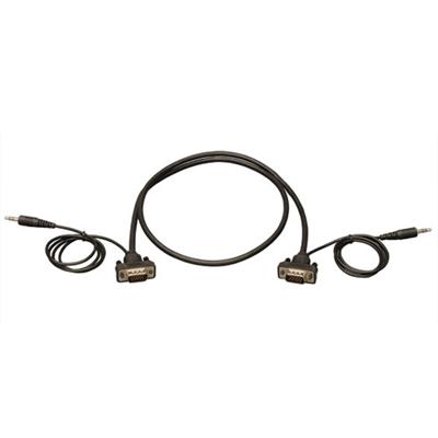 SVGA/VGA Compact RGB Coax Monitor Cable with Audio - VGA / audio cable - 3 ft