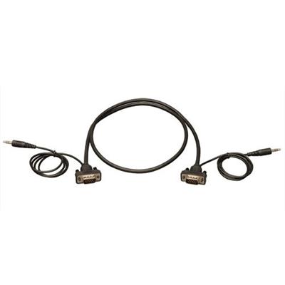 SVGA/VGA Compact RGB Coax Monitor Cable with Audio - VGA / audio cable - 6 ft