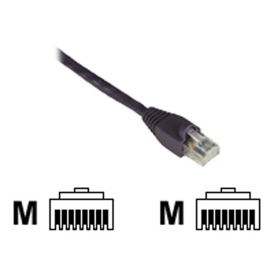 Black Box EVNSL648 0025 25PAK GigaTrue 550 Patch cable RJ 45 M to RJ 45 M 25 ft UTP CAT 6 stranded snagless booted purple pack of 25