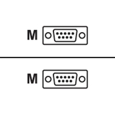 Black Box EYN257T-0006-MM Null modem cable - DB-9 (M) to DB-9 (M) - 6 ft - gray Black Box EYN257T-0006-MM Null modem cable - DB-9 (M) to DB-9 (M) - 6 ft - gray