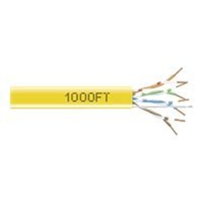 Black Box EYN855A PBC 1000 GigaBase Plus Bulk cable 1000 ft UTP CAT 5e solid yellow