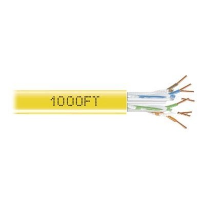 Black Box EYN854A PBC 1000 GigaBase Plus Bulk cable 1000 ft UTP CAT 5e plenum solid yellow