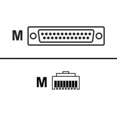Black Box FA042 Modem adapter - DB-25 (M) to RJ-45 (M) - for MicroSwitch Black Box FA042 Modem adapter - DB-25 (M) to RJ-45 (M) - for MicroSwitch