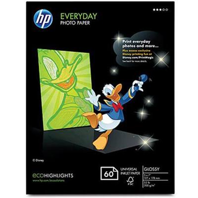 HP Inc. CH097A Everyday Photo Paper 5 in x 7 in 200 g m² 60 sheet s photo paper for Officejet 6500A E710a 6500A Plus E710n Officejet Pro 8500A A910a