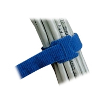 Black Box FT9264 Basic Hook and Loop Cable Wraps Cable wrap 6 in blue pack of 10