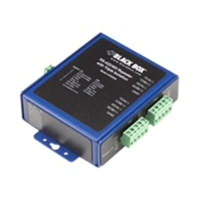 Black Box ICD202A Industrial Opto Isolated RS 422 485 Repeater ASCII serial Modbus serial RS 422 serial RS 485 2 ports terminal block terminal bl