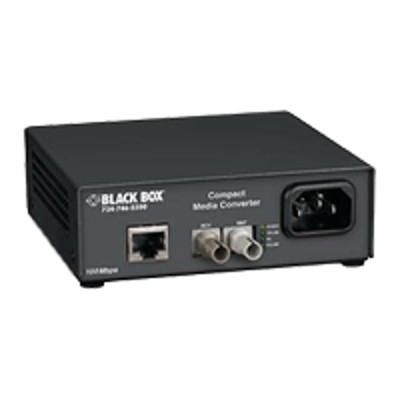 Black Box LHC001A R4 Compact Media Converter Fiber media converter Fast Ethernet 100Base FX 100Base TX RJ 45 ST multi mode 1300 nm