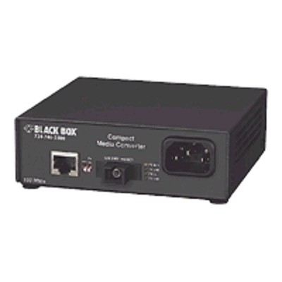 Black Box LHC5130A R3 Single Strand Fiber Media Converter Fiber media converter Fast Ethernet 100Base FX 100Base TX SC single mode RJ 45 up to 12.4