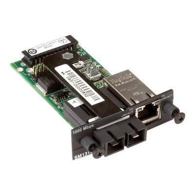 Black Box LG741 TXLXSC Modular Media Converter Fiber media converter Gigabit Ethernet 1000Base LX 1000Base T RJ 45 SC single mode up to 6.2 miles