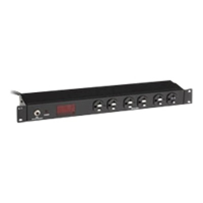 Black Box PDUMH14 S15 120V Metered Rackmount PDU with Front and Rear Outlets Power distribution strip rack mountable AC 125 V output connectors 14 1U