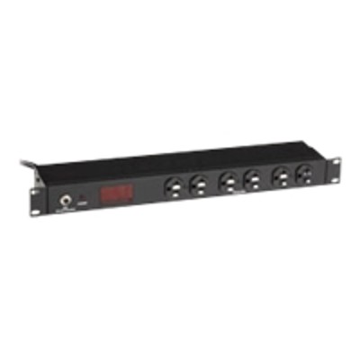 Black Box PDUMH14 S20 120V Metered Rackmount PDU with Front and Rear Outlets Power distribution strip rack mountable AC 125 V output connectors 14 1U