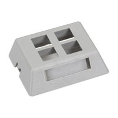 Black Box WPT473-MF Mod Furn Faceplate 4 Port Gray W Black Box WPT473-MF Mod Furn Faceplate 4 Port Gray W
