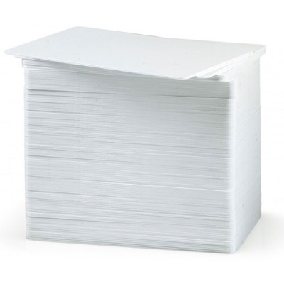 Zebra Tech 104523 111 Card polyvinyl chloride PVC white CR 80 Card 3.37 in x 2.13 in 500 pcs. for P100i P110i P110m P120i P330i P330m P430i Z
