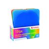 TRIMpack weights about half as much as a jewelbox and requires 60% less room.  Simply place a disc inside and lock it into place with an easy snap