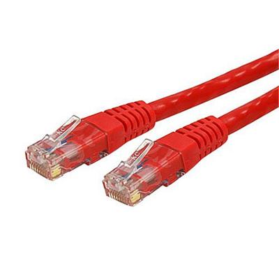 StarTech.com C6PATCH15RD 15 ft Red Cat6 Cat 6 Molded Patch Cable 15ft Patch cable RJ 45 M to RJ 45 M 15 ft CAT 6 molded red