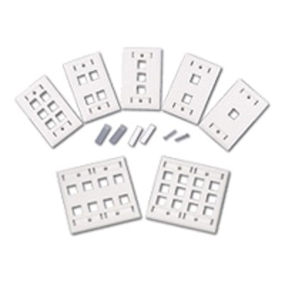 Cables To Go 03712 Premise Plus Multimedia Keystone Wall Plate Mounting plate ivory 3 ports