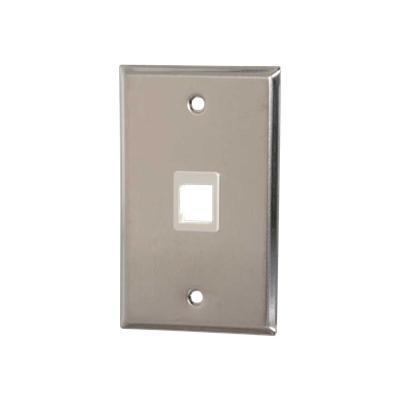 Cables To Go 37093 Multimedia Mounting plate stainless steel 1 port