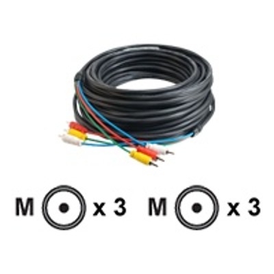 C2G 40526 50ft Composite Video and Stereo Audio Cable with Low Profile Connectors M/M - Plenum CMP-Rated - Video / audio cable - composite video / audio - RCA