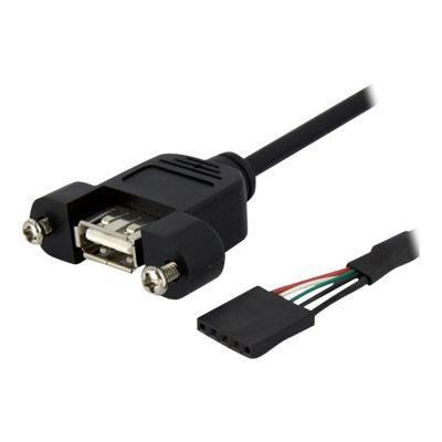 StarTech.com USBPNLAFHD1 1 ft Panel Mount USB A to Motherboard Header Cable F/F - USB internal to external cable - USB (F) to 5 pin USB 2.0 header (F) - 1 ft - StarTech.com USBPNLAFHD1 1 ft Panel Mount USB A to Motherboard Header Cable F/F - USB internal to external cable - USB (F) to 5 pin USB 2.0 header (F) - 1 ft -