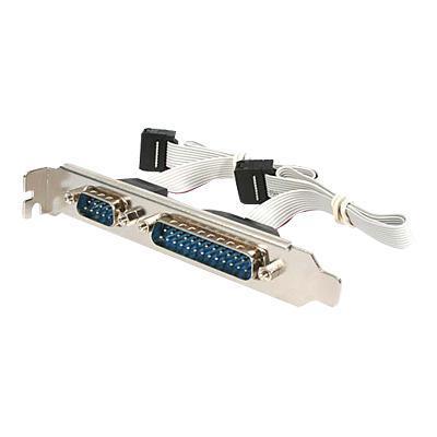 9 Pin & 25 Pin Serial to 10 Pin IDC Header Slot Plate Adapter - serial / parallel panel