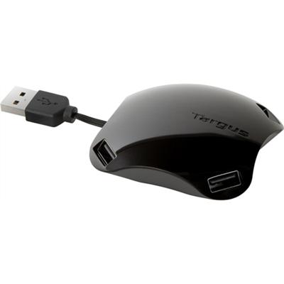 Retractable 4-Port Hub - hub - 4 ports - desktop