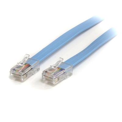 StarTech.com ROLLOVERMM6 Cisco Console Rollover Cable RJ45 Ethernet Network cable RJ 45 M to RJ 45 M 6 ft molded flat blue