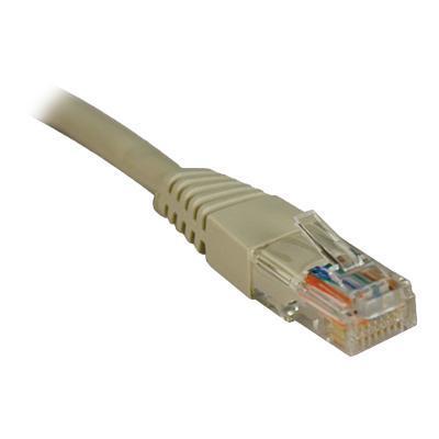 TrippLite N002 001 GY 1ft Cat5e Cat5 350MHz Molded Patch Cable RJ45 M M Gray 1 Patch cable RJ 45 M to RJ 45 M 1 ft UTP CAT 5e molded strande