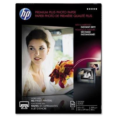 HP Inc. CR664A Premium Plus Photo Paper Glossy 11.5 mil Letter A Size 8.5 in x 11 in 50 sheet s photo paper for Officejet 4630 7500 Officejet Pro 8