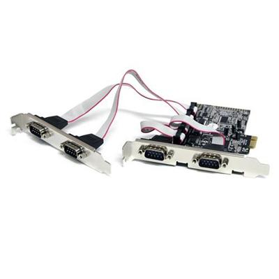 StarTech.com PEX4S553 4 Port Native PCI Express RS232 Serial Adapter Card with 16550 UART