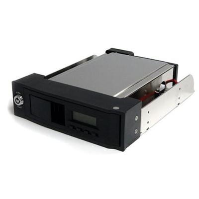 Startech Hsb110satbk 5.25in Trayless Hot Swap Mobile Rack For 3.5in Sata Hdd With Lcd & Fan - Storage Mobile Rack