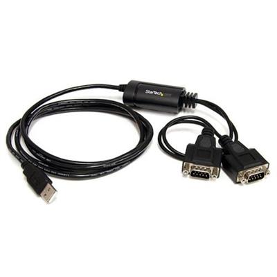 StarTech.com ICUSB2322F 2 Port FTDI USB to Serial RS232 Adapter Cable with COM Retention Serial adapter USB RS 232 x 2 black
