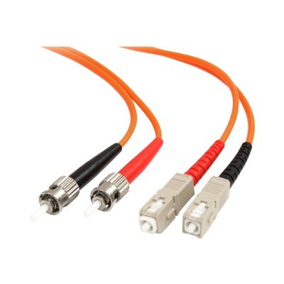 StarTech.com FIBSTSC3 3m Fiber Optic Cable Multimode Duplex 62.5 125 LSZH ST SC OM1 ST to SC Fiber Patch Cable