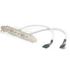 2-Outlet USB Plate For PC Motherboards