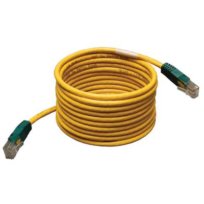 TrippLite N010 025 YW 25ft Cat5e Cat5 Molded Snagless Crossover Patch Cable RJ45 Yellow 25 Crossover cable RJ 45 M to RJ 45 M 25 ft UTP CAT 5e