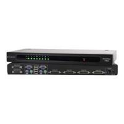 OmniView Dual-User PRO3 USB & PS/2 8-Port KVM Switch - KVM switch - PS/2 - 8 ports - 2 local users - 1U - stackable - with 4 OmniView dual port USB cables (Op