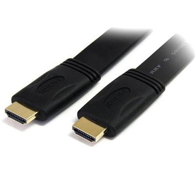 StarTech.com HDMIMM10FL High Speed Flat HDMI Cable with Ethernet HDMI with Ethernet cable HDMI M to HDMI M 10 ft black
