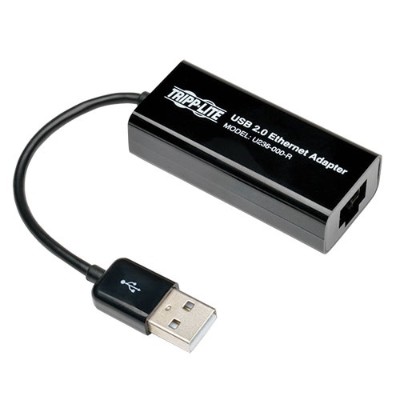 TrippLite U236 000 R USB 2.0 Hi Speed to Gigabit Ethernet NIC Network Adapter White 10 100 Mbps Network adapter USB 2.0 10 100 Ethernet black