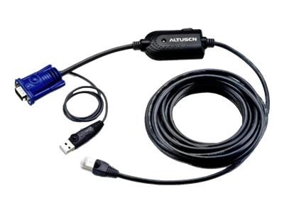 Aten Technology KA7970 KA7970 USB KVM Adapter Cable CPU Module Keyboard video mouse KVM cable RJ 45 M to USB HD 15 M 15 ft