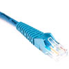 Tripp Lite's snagless Cat5e patch cable has 2 snagless RJ45 molded male connectors featuring integral strain relief. The cable is manufactured from PVC 4-pair stranded UTP.