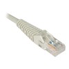 Tripp Lite's snagless Cat5e patch cable has 2 snagless RJ45 molded male connectors featuring integral strain relief. The cable is manufactured from PVC 4-pair stranded UTP.