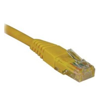 TrippLite N002 014 YW 14ft Cat5e Cat5 350MHz Molded Patch Cable RJ45 M M Yellow 14 Patch cable RJ 45 M to RJ 45 M 14 ft UTP CAT 5e molded st