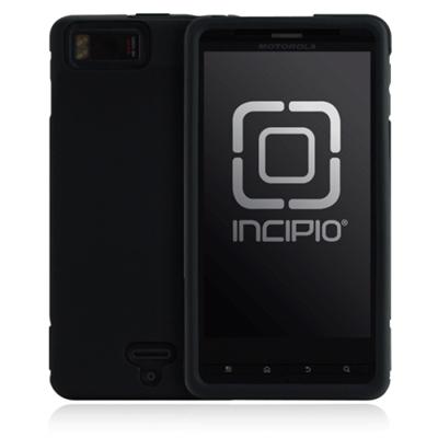 Motorola DROID X SILICRYLIC Hard Shell Case with Silicone Core - Black/Black