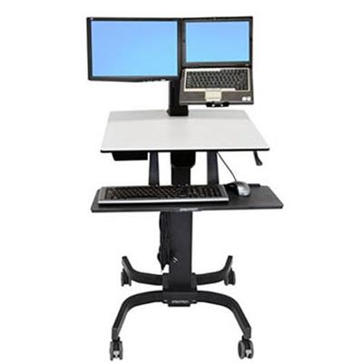WorkFit-C Laptop Sit-Stand Workstation - cart