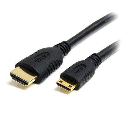 High Speed HDMI Cable with Ethernet - HDMI to HDMI Mini - video / audio / network cable - HDMI - 3 ft