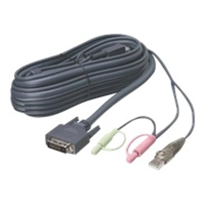 Iogear G2l7d05udtaa G2l7d05udtaa - Video / Usb / Audio Cable - 4 Pin Usb Type A  Mini-phone Stereo 3.5 Mm   Dvi-d  Mini-phone 3.5 Mm (m) - Mini-phone Stereo 3.5